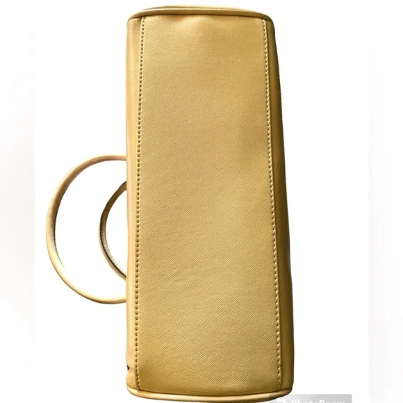 Anne Klein Cream Faux Leather
Double Handled Purse Tote Handbag - Picture 3 of 11